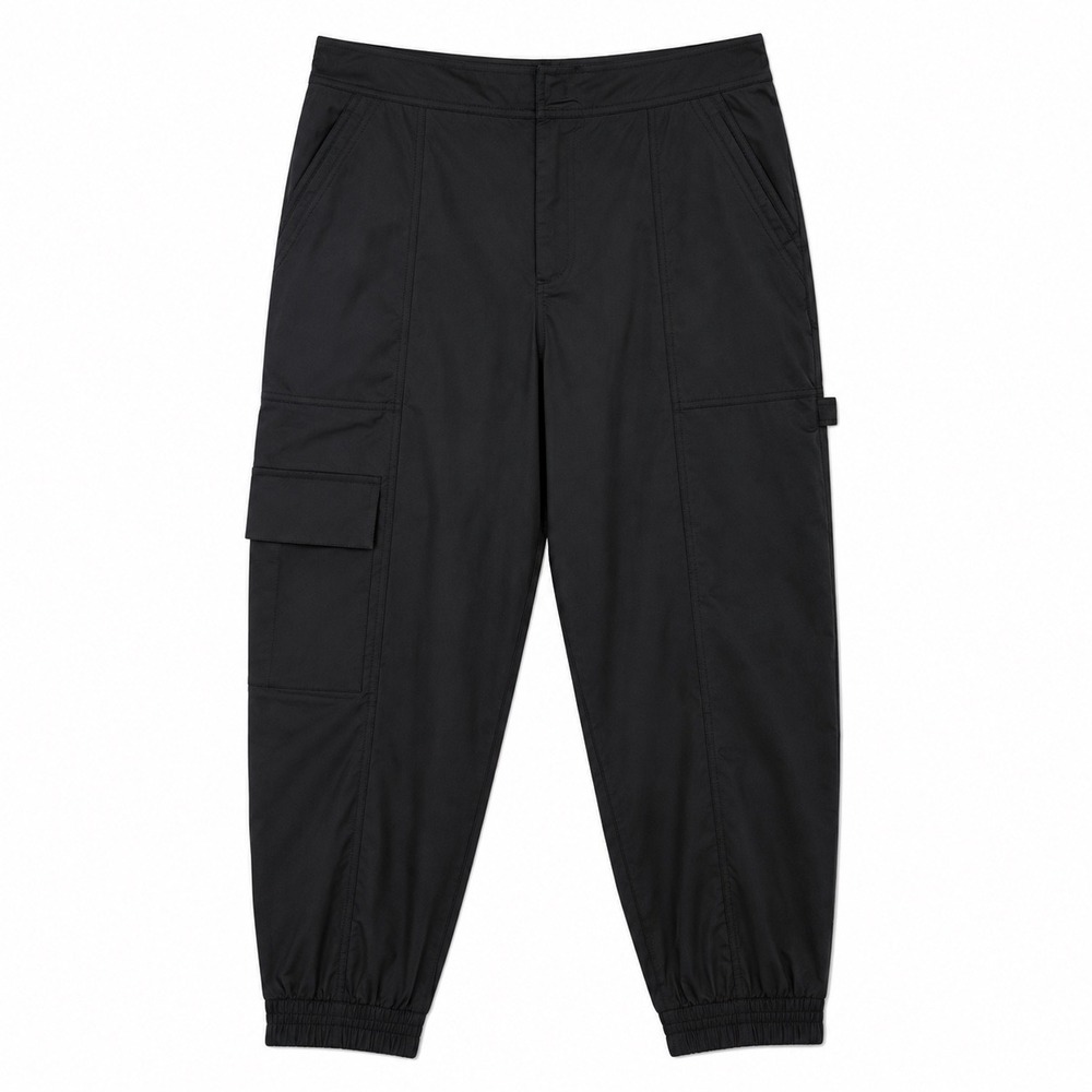 Fabletics Black Cargo Jogger Pants Nylon Utility Athleisure Medium